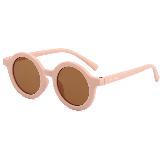 Teeny Peach Baby Toddler Round Sunglasses