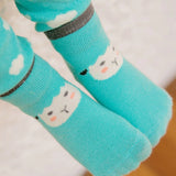 Teeny Bumbo Baby Toddler Leggings With Grip Socks - Blue Puppy Legs