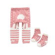 Teeny Bumbo Baby Toddler Leggings With Grip Socks - Pink Cloud