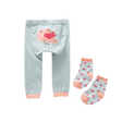 Teeny Bumbo Baby Toddler Leggings With Grip Socks - Teal Birdy