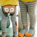 Teeny Bumbo Baby Toddler Leggings With Grip Socks - Grey Lion Legs