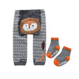 Teeny Bumbo Baby Toddler Leggings With Grip Socks - Grey Lion