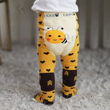 Teeny Bumbo Baby Toddler Leggings With Grip Socks - Yellow Bee Back