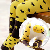 Teeny Bumbo Baby Toddler Leggings With Grip Socks - Yellow Bee Legs