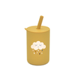 Baby Toddler Silicone Non-spill Printed Straw Cup - Cloud