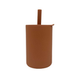 Silicone Non-spill Tall Straw Cup - Spiced Pumpkin freeshipping - -Teeny Cherubs-