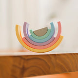 Montessori Silicone Rainbow Stacking Toy - Yellow Shape
