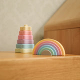 Montessori Silicone Rainbow Stacking Toy - Yellow with a Star stacking toy