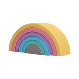 Montessori Silicone Rainbow Stacking Toy - Yellow