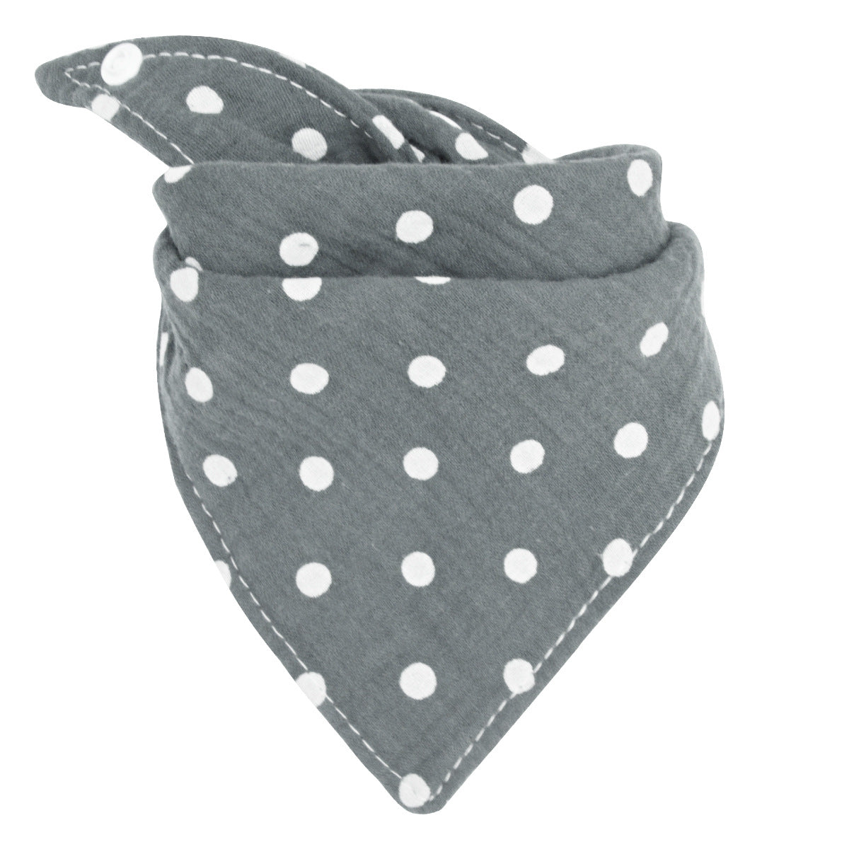 Handmade Baby Bandana Cotton Muslin Dribble Bib - Grey