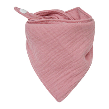 Handmade Baby Bandana Cotton Muslin Dribble Bib - Pink freeshipping - -Teeny Cherubs-