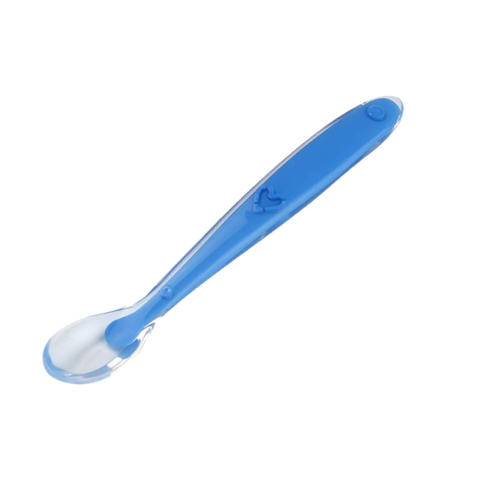 Baby Learner Weaning Soft Silicone Spoon - Blue