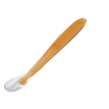 Baby Learner Weaning Soft Silicone Spoon - Orange