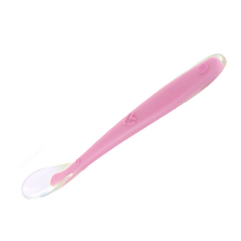 Baby Learner Weaning Soft Silicone Spoon - Pink