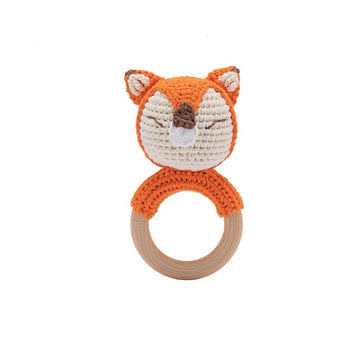 Baby Handmade Crochet Rattle Toy - Fox