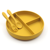 Silicone Baby Feeding Plate Set - Mustard Yellow