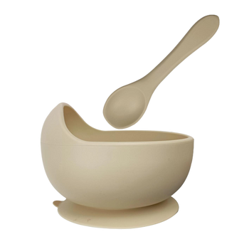 Silicone Baby Suction Bowl - Beige