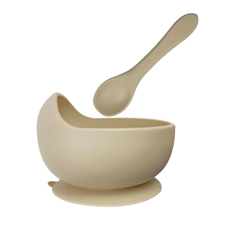 Silicone Baby Suction Bowl - Beige