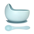 Silicone Baby Suction Bowl - Light Blue