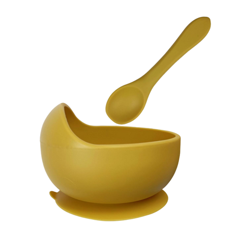 Silicone Baby Suction Bowl - Mustard
