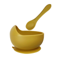 Silicone Baby Suction Bowl - Mustard