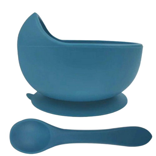 Silicone Baby Suction Bowl - Ocean Blue