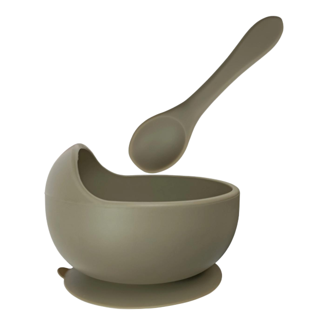 Silicone Baby Suction Bowl - Sage