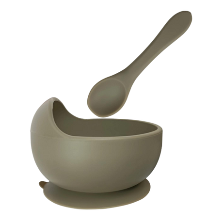 Silicone Baby Suction Bowl - Sage