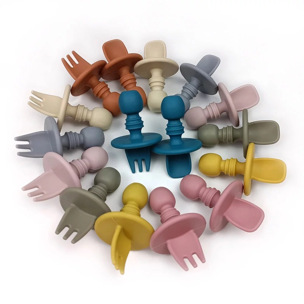 Baby Self-feeding Weaning Cutlery Set Colours