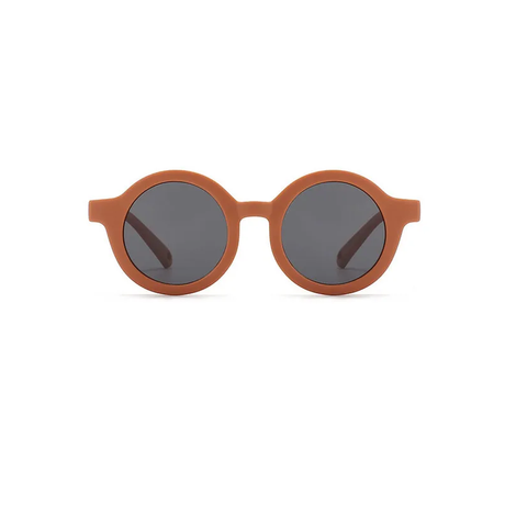 Teeny Baby Polarized Round Sunglasses With Strap - Spiced Pumpkin