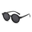 Teeny Baby Polarized Round Sunglasses With Strap - Black