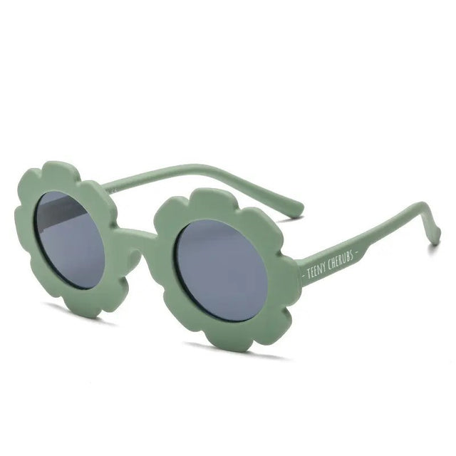 Teeny Baby Polarized Floral Sunglasses - Jade