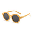 Teeny Baby Polarized Round Sunglasses With Strap - Mustard