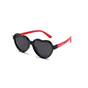 Teeny Baby Heart Polarized Sunglasses With Strap - Black & Red