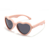 Teeny Baby Heart Polarized Sunglasses With Strap - Pink