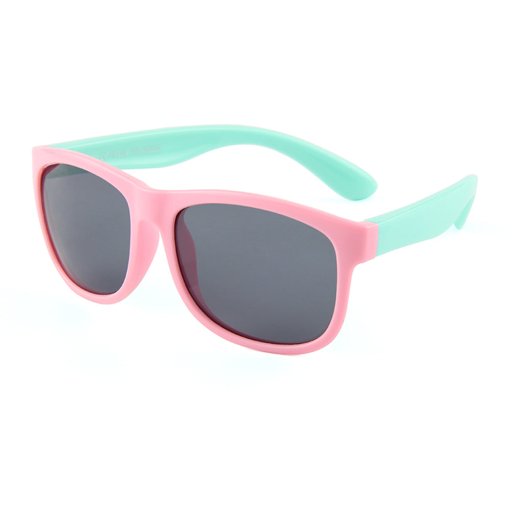 Teeny Baby Wayfarer Polarized Sunglasses - Teal & Pink