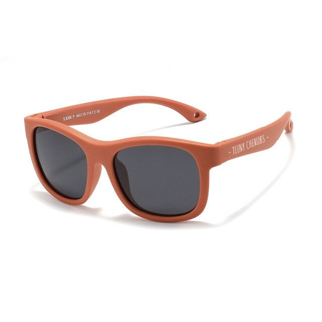 Teeny Baby Wayfarer Polarized Sunglasses With Strap - Auburn