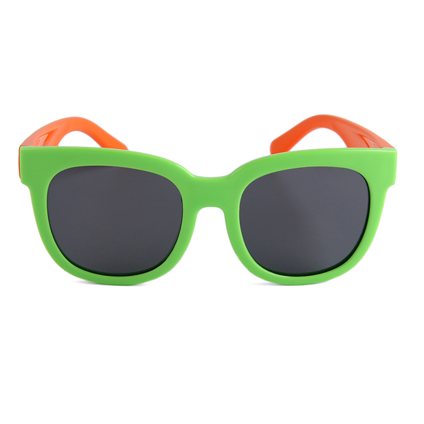 Teeny Baby Wayfarer Polarized Sunglasses - Green Orange