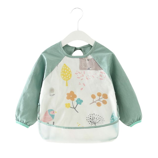 Baby Toddler Feeding Long Sleeve Apron Smock Bib - Fresh Forest