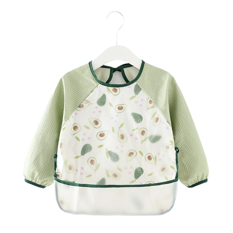 Baby Toddler Feeding Long Sleeve Apron Smock Bib - Healthy Avocado