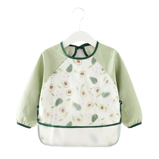 Baby Toddler Feeding Long Sleeve Apron Smock Bib - Healthy Avocado