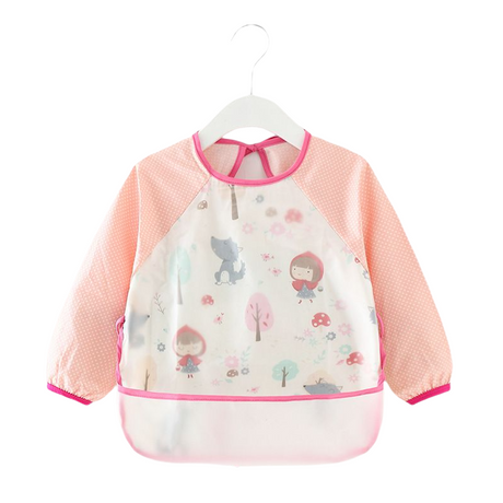 Baby Toddler Feeding Long Sleeve Apron Smock Bib - Little Girl