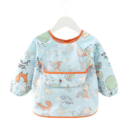 Baby Toddler Feeding Long Sleeve Apron Smock Bib - Little Prince