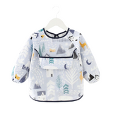 Baby Toddler Feeding Long Sleeve Apron Smock Bib - Winter Forest