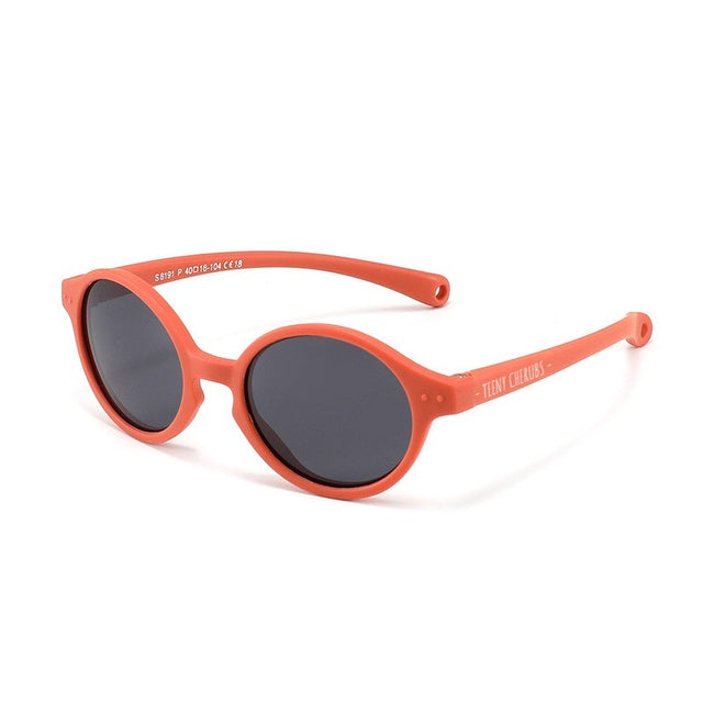 Teeny Baby Round Polarized Sunglasses With Strap - Caramel