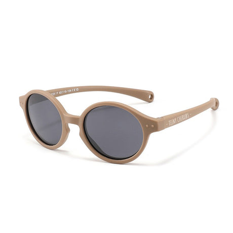 Teeny Baby Round Polarized Sunglasses With Strap - Chocolate