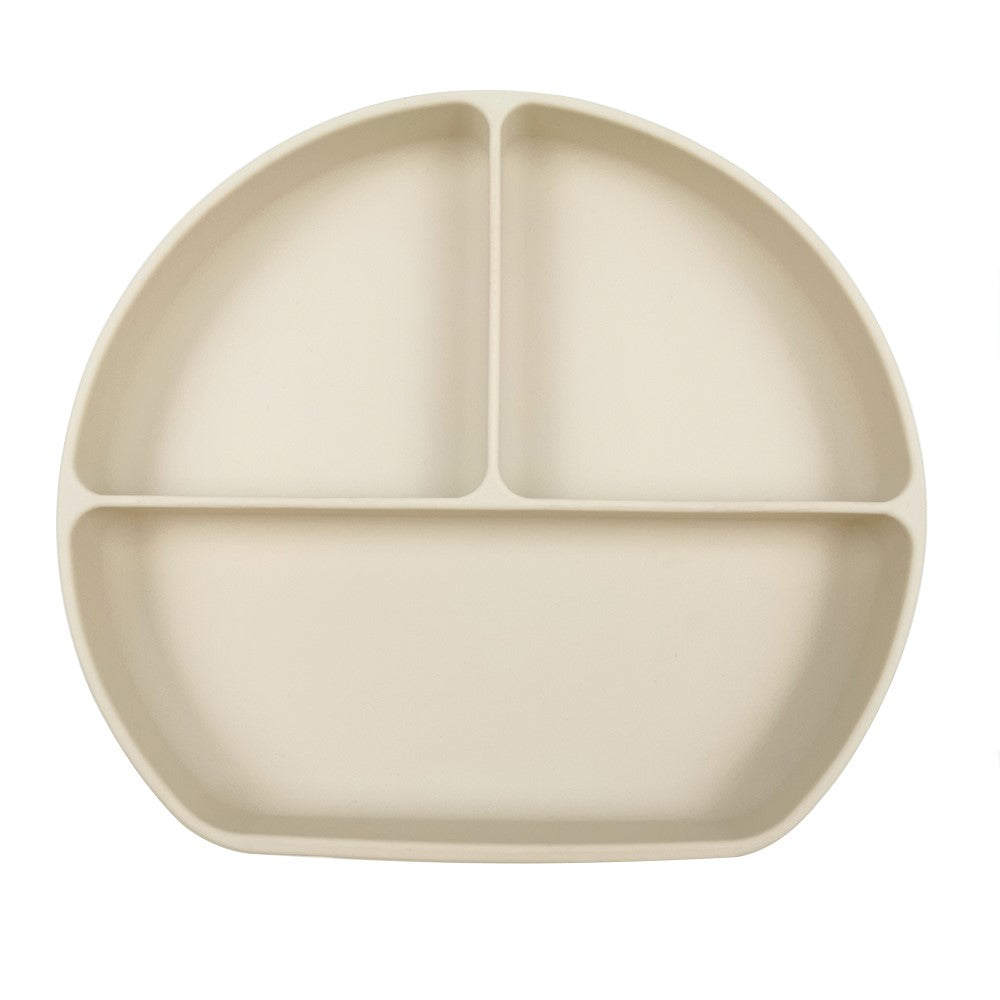 Silicone Baby Feeding Plate - Beige