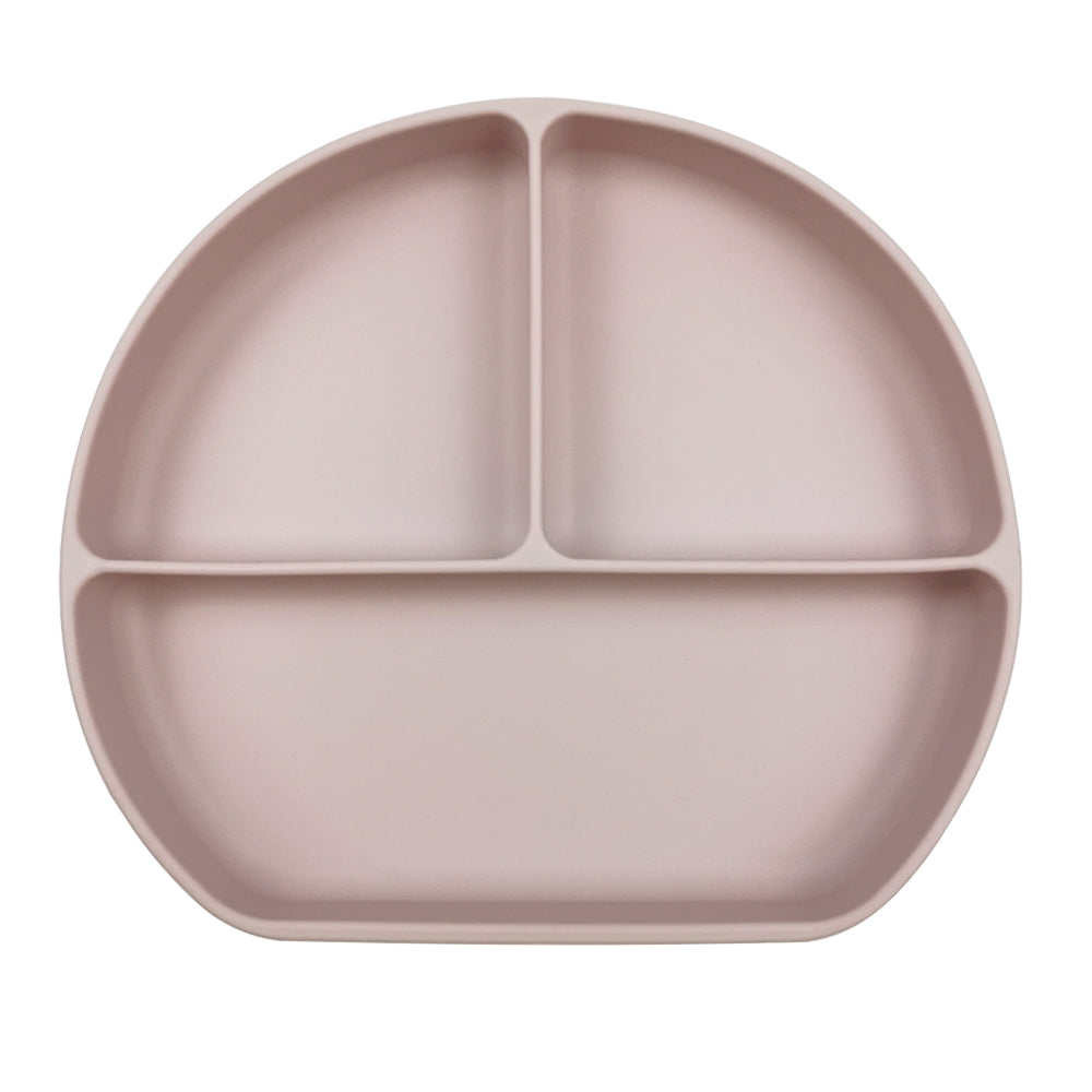 Silicone Baby Feeding Plate - Dusty Pink