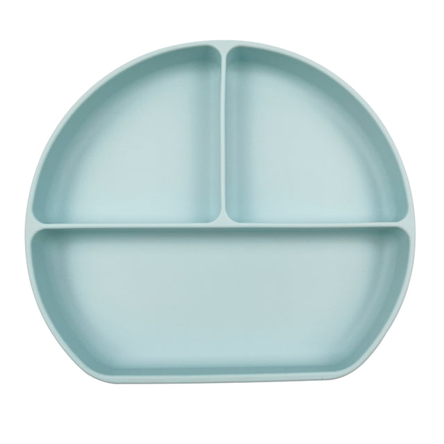 Silicone Baby Feeding Plate - Light Blue