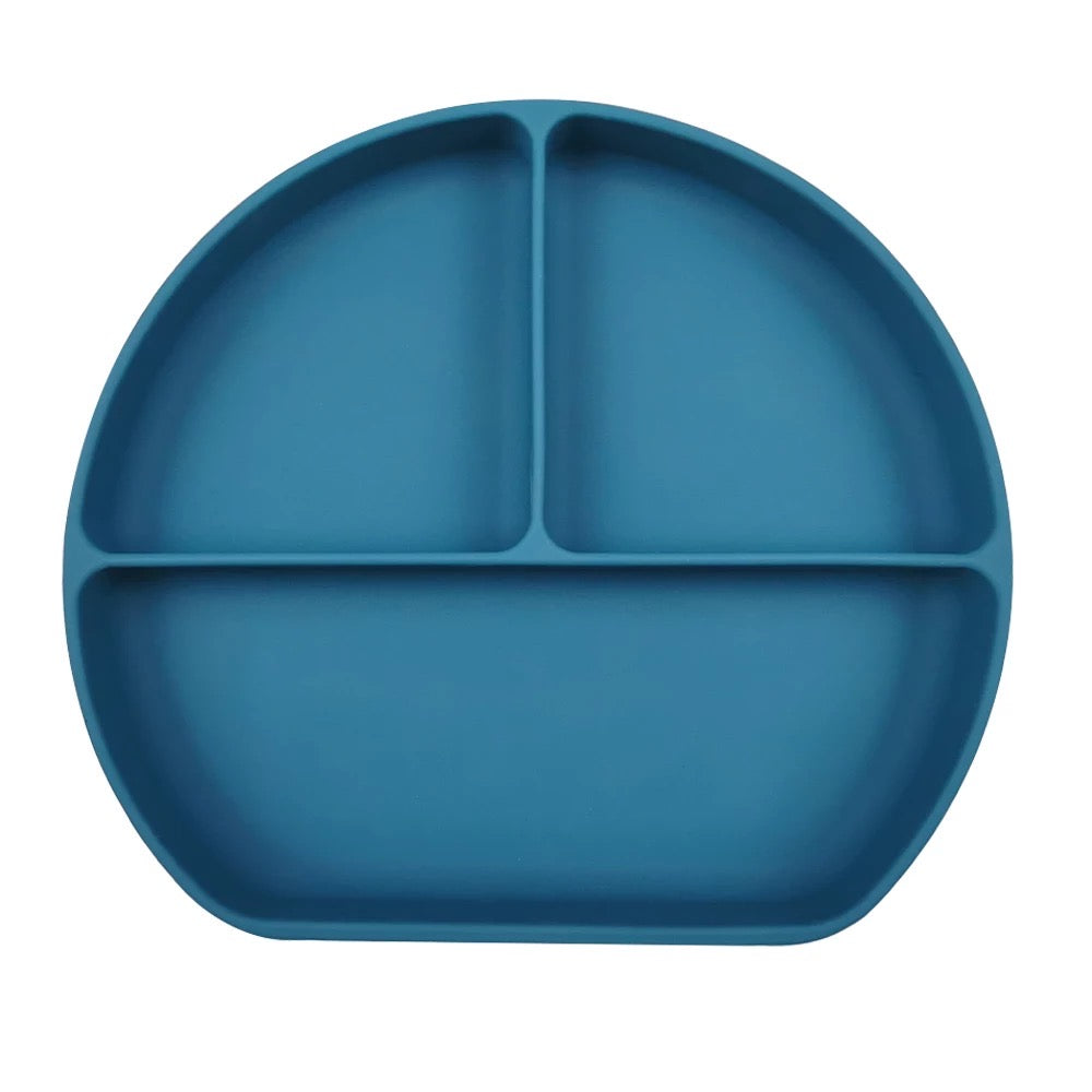 Silicone Baby Feeding Plate - Ocean Blue